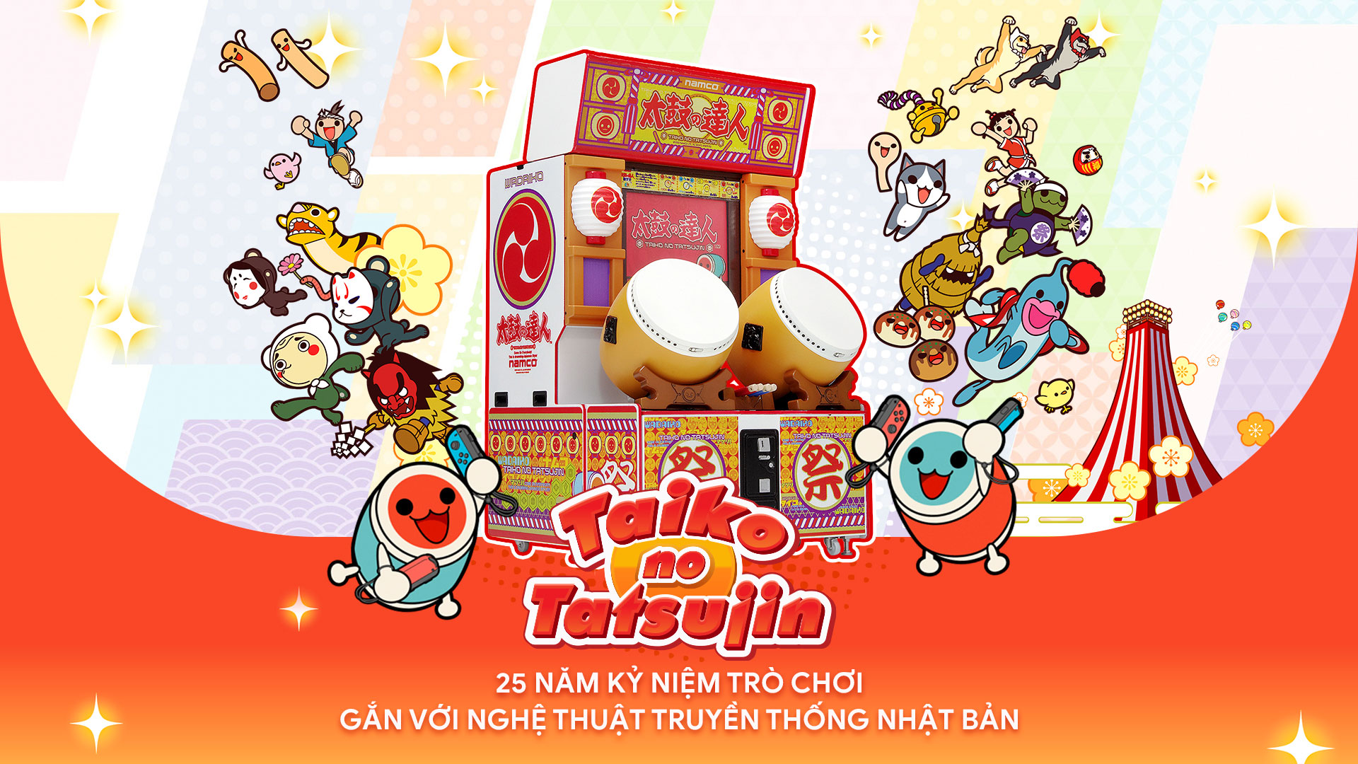 Taiko no Tatsujin – 25 năm kỷ niệm trò chơi gắn với nghệ thuật truyền thống.
